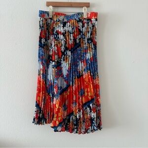 Ruby Rd. Floral Pleated Skirt - size M.